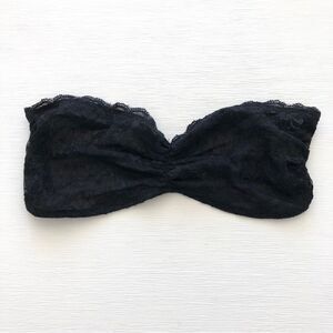 Free People Intimately Bralette Lace Strapless with Strappy Back in Black M